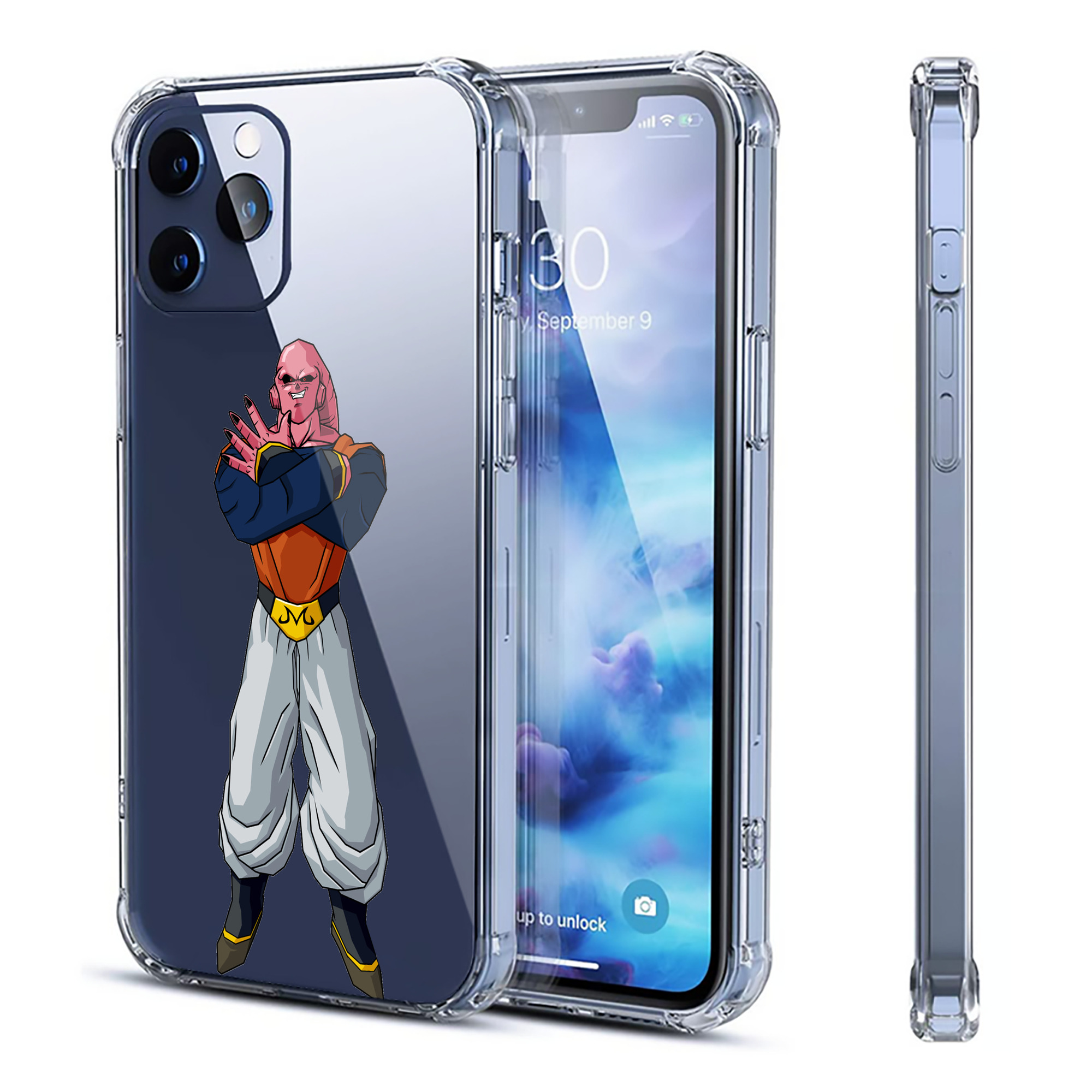 ドラゴンボール 魔人ブウ DRAGON BALL Majin Buu 【iPhone 12シリーズ対応】透明スマホケース（クリアソフトケース）